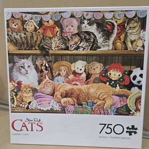 CATS-" Cabinet Cats"- 750 Piece Buffalo Games Puzzle
